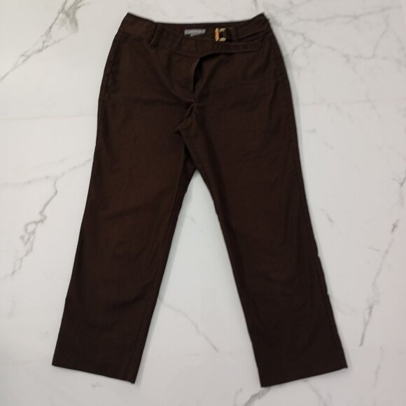 Ann Taylor Pants Size 10 Womens Brown Cotton-Blend - Picture 8 of 11